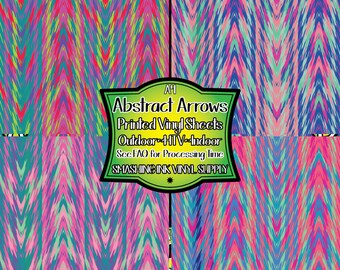 Abstract Arrows Adhesive Vinyl | Heat Transfer | Faux Leather | Laser Safe Materials