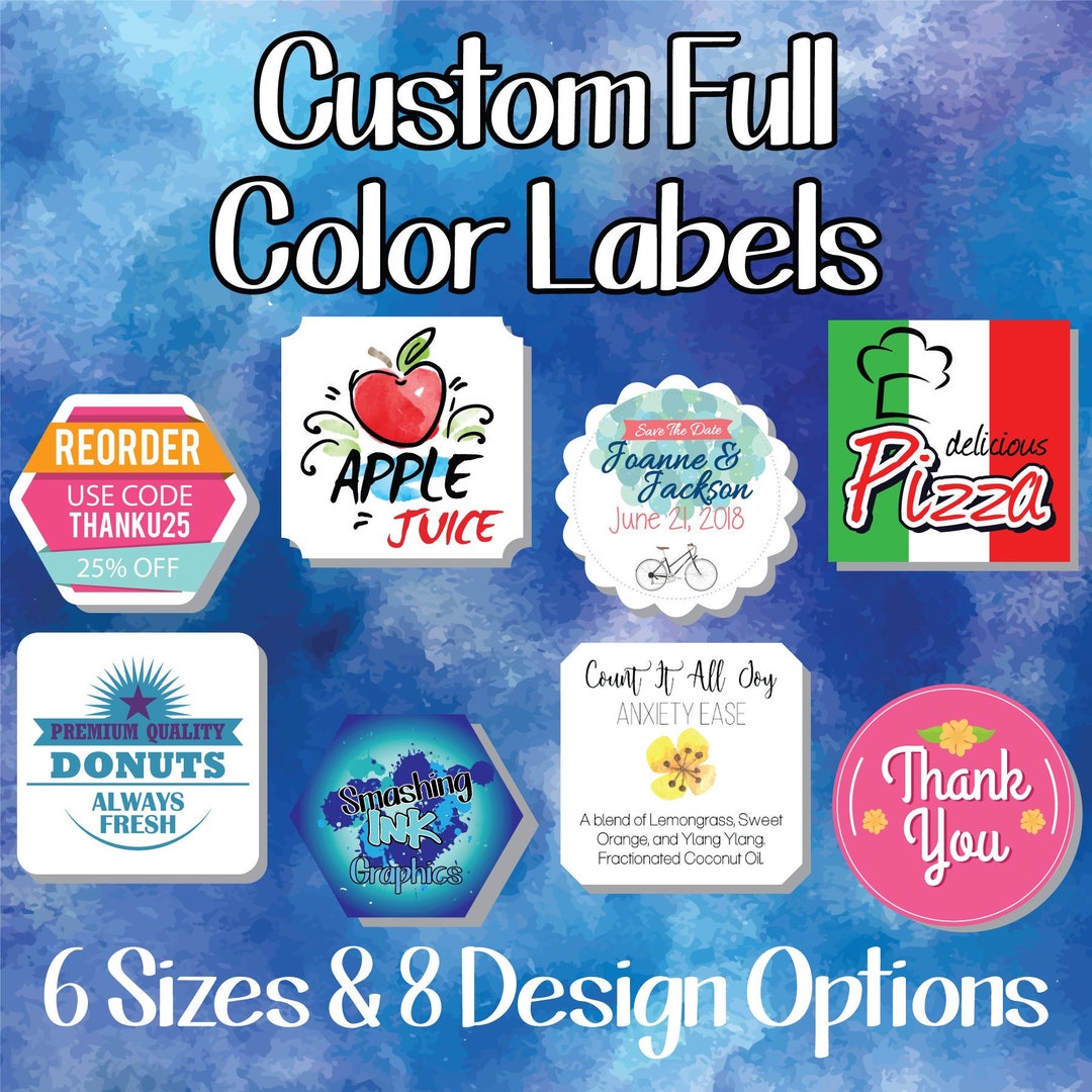 Custom full color labels labels for tumblers labels for drinkware