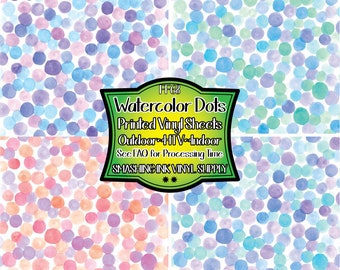 Watercolor Dots Vinyl/Printed Heat Transfer Vinyl/Patterned Vinyl/Printed 651 Vinyl/Printed 631 Vinyl/Printed Outdoor Vinyl/Printed HTV