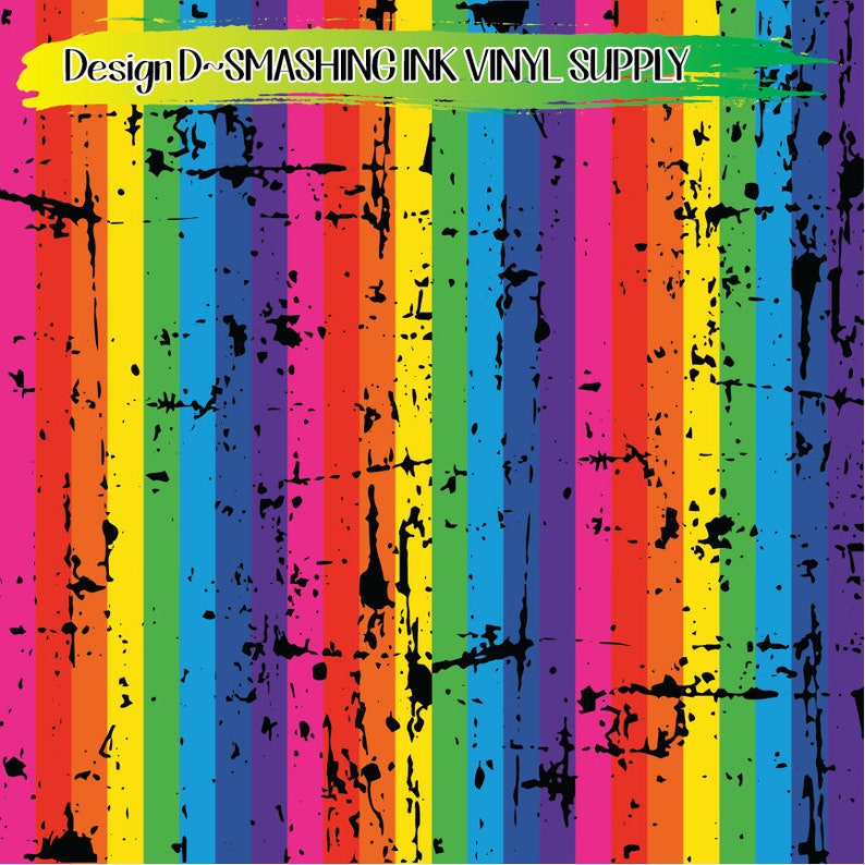 Distressed Rainbow Print Vinyl/printed Heat Transfer - Etsy