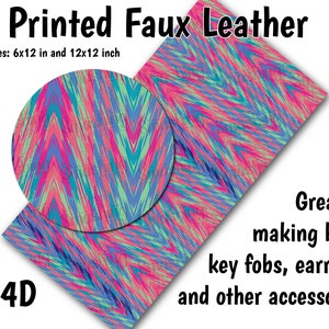 Abstract Arrows Faux Leather Sheet/Printed Faux Leather for Earrings/Leather Fabric for Bows/Leatherette Sheets/Synthetic Leather