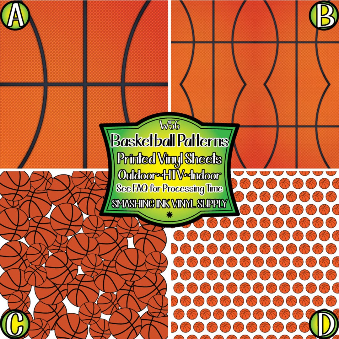 Basketball Vinyl/printed Heat Transfer Vinyl/patterned Vinyl/printed