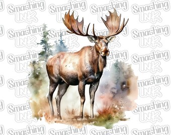 Scenic Moose ~ Apparel Transfer | DTF | Iron On | Sublimation | HTV