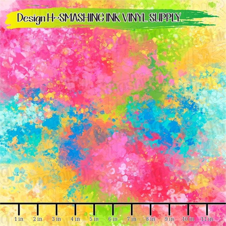 Paint Splatter Printed Vinyl/printed Heat Transfer Etsy