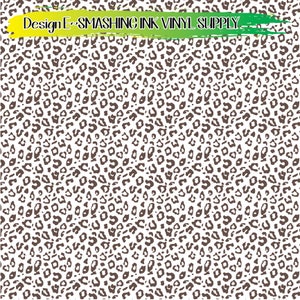 May include: A seamless pattern of brown leopard spots on a white background. The pattern is perfect for crafting projects, home decor, and fashion.