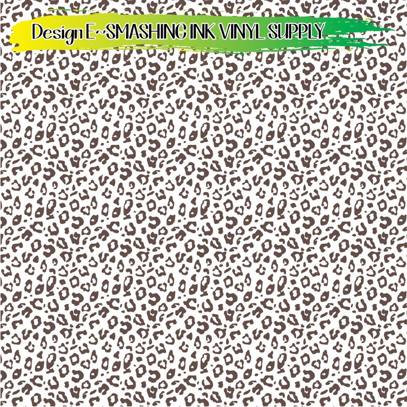May include: A seamless pattern of brown leopard spots on a white background. The pattern is perfect for crafting projects, home decor, and fashion.