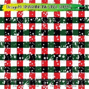 Snowy Plaid Vinyl/Printed Heat Transfer Vinyl/Patterned Vinyl/Printed 651 Vinyl/Printed Outdoor Vinyl/Printed HTV