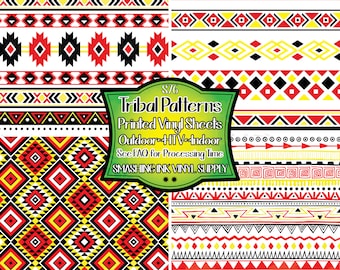 Tribal s Adhesive Vinyl | Heat Transfer | Faux Leather | Laser Safe Materials