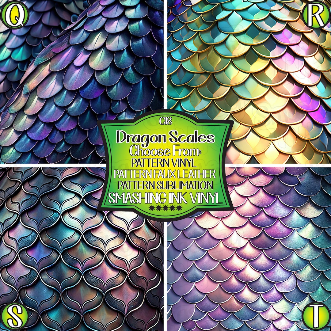 Dragon Scales Vinyl/printed Heat Transfer Vinyl/patterned Vinyl/printed
