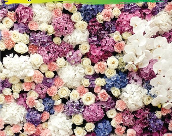 Purple and White Flowers Adhesive Vinyl | Heat Transfer | Faux Leather | Laser Safe Materials