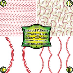 Baseball Pattern Vinyl/Printed Heat Transfer Vinyl/Patterned Vinyl/Printed 651 Vinyl/Printed 631 Vinyl/Printed Outdoor Vinyl/Printed HTV