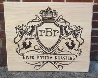 Aangepaste gerouteerd hout teken eiken 20 "x 25" Home Business boerderij Routed teken teken Logo winkel Restaurant Garden