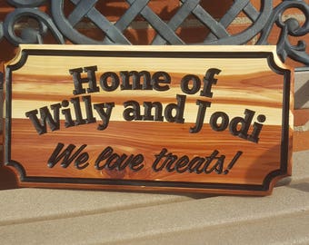 Signo de la familia Cedro recién casado casa de madera calentando cierre regalo personalizado personalizado forma elegante
