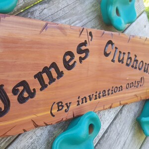 Garden Sign Personalized Name Custom Routed Wood Cedar Sign With Simple Graphics Flowers Free-Standing w/ Stakes or Keyhole Slot 5x18 image 5