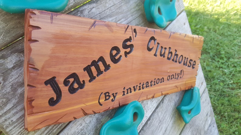 Garden Sign Personalized Name Custom Routed Wood Cedar Sign With Simple Graphics Flowers Free-Standing w/ Stakes or Keyhole Slot 5x18 zdjęcie 5