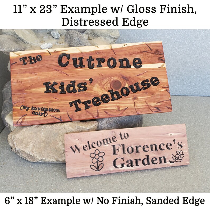 Childs Clubhouse Playhouse Custom Hand Routed Wood Cedar Sign Nom Personnalisé Sign Treehouse Bedroom Play Room Boy Kids 11 x 23 image 3