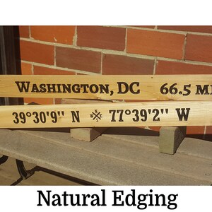 Oak Set of 6 Directional Arrow Sign 24 x 3.5 Location City Distance Mile Marker Camp Ground Rustic Country Address Bild 4