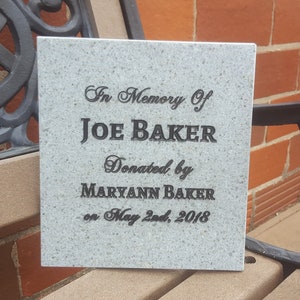 Memorial Plaque Prayer Garden Engraved Sign Routed Carved 10&quot; x 9&quot; Garden Commemoration Tribute Sign In Memory Of Tree Plaque