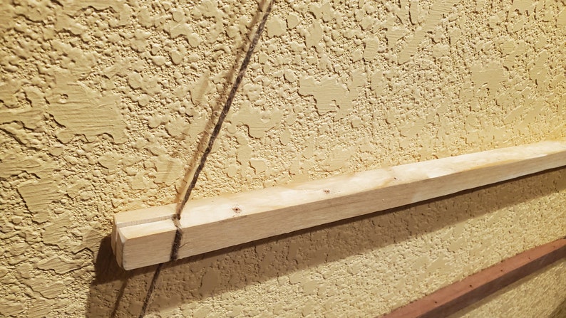 Soporte de adorno en forma de árbol de Navidad montado en la pared, ahorro de espacio, madera rústica imagen 5