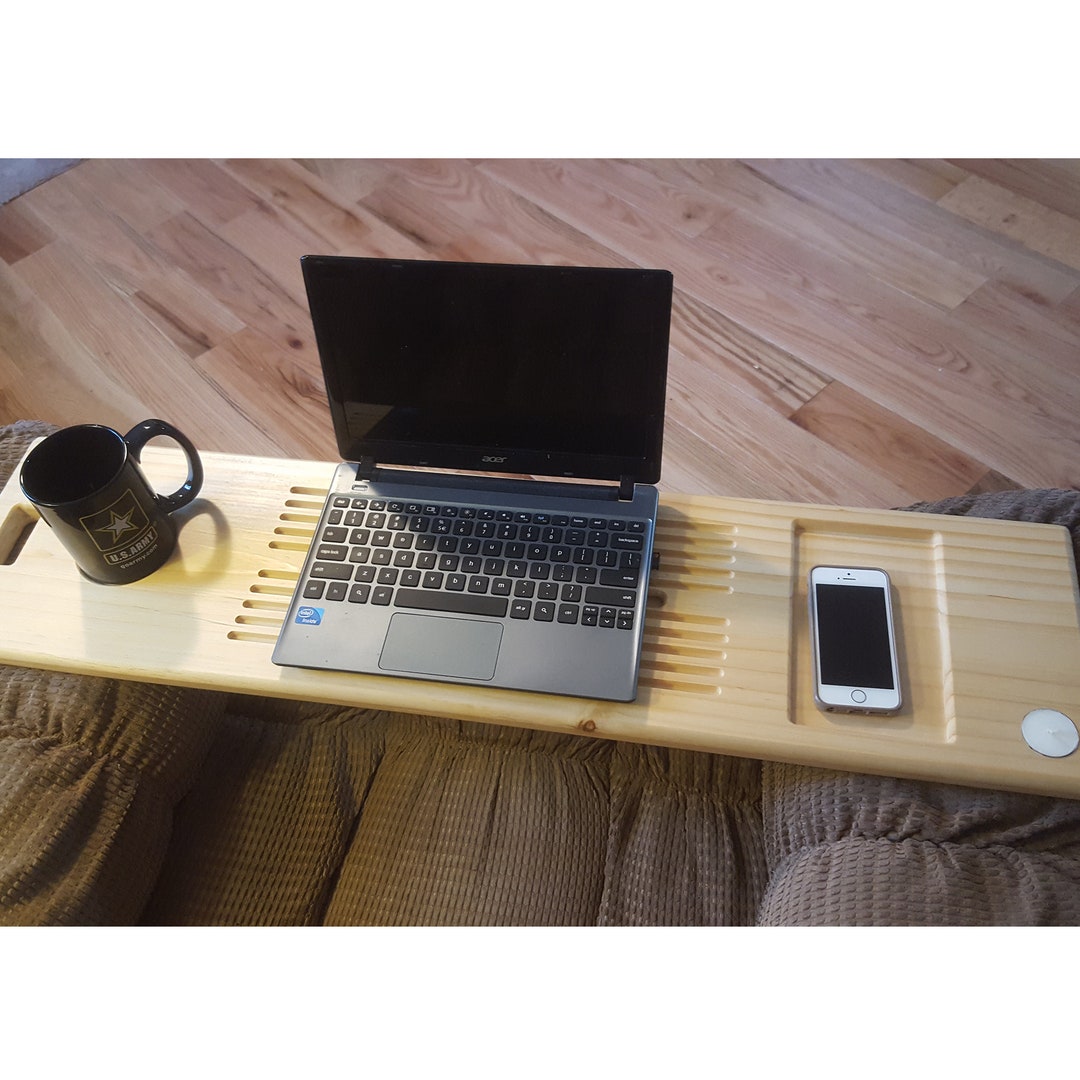 Custom Lap Desk Wood Laptop Stand Bath Caddy Custom Bath Tray iPad Pine ...