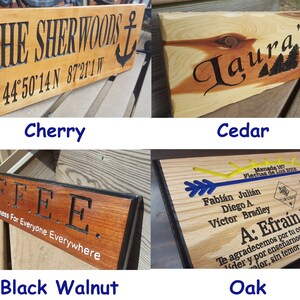 Personalized Housewarming Sign Newlywed Gift Wedding Gift Family Routed Carved Cherry Wood Large Sign 32 x 11 x .75 Custom Sign image 9