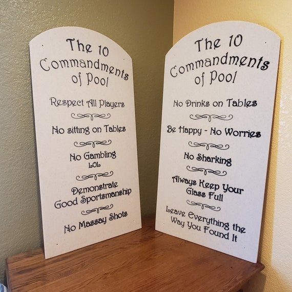 The Ten Commandments Laser Engraved Cherry 12 Inches Tall Wall D/écor