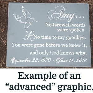 9 x 12 memorial plaque 4 lines of text and 2 stakes image 6