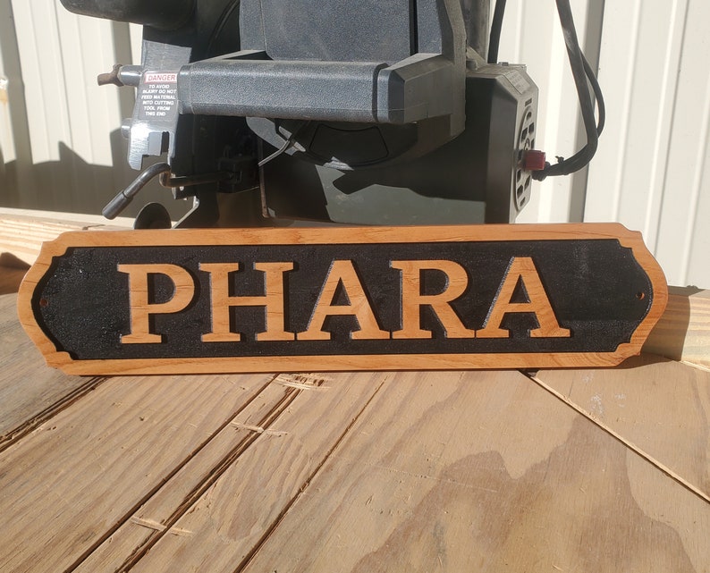 Horse Stall Name Sign Custom Carved Oak 3.5 x 18 image 2