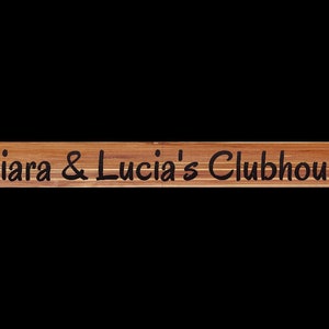 Large Child's Clubhouse Playhouse Custom Hand Routed Wood Cedar Sign Name Personalized Sign Treehouse Bedroom Play Room Girl Boy Kids 5x48 image 1