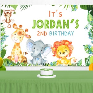 Safari Backdrop l Safari Birthday l Jungle Birthday l Jungle Banner l Party Backdrop l Birthday Backdrop l Custom Printable Digital Backdrop
