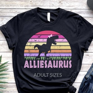 Dinosaur Women's Shirt Personalized, Mother Daughter Matching Dinosaur Birthday Shirt, Mommy and Me Dino T-Shirt, Mom's Custom Dinosaur Tee