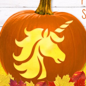 Unicorn Pumpkin Stencil, Unicorn Printable, Pumpkin Stencil, Unicorn Pumpkin Carving Stencil ...