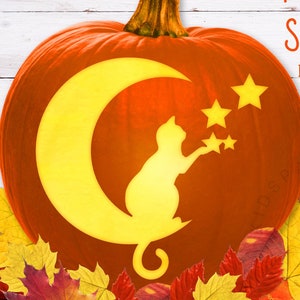 Cat Pumpkin Stencil, PRINTABLE Pumpkin Stencil, Jack O' Lantern ...