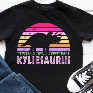 Dinosaur Shirt Girl, Triceratops Kids Dino Shirt, Dinosaur Birthday, Dinosaur Party, Toddler T-Shirt, Pink Dino, T-Rex, Dino With Bow Tee