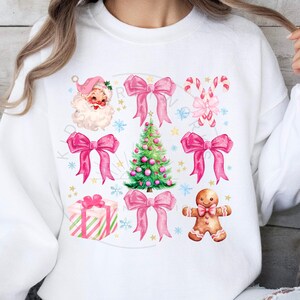Coquette Bow PNG, Coquette Pink Bow Png, Pink Coquette Bow Png, Pink Christmas Png, Coquette Christmas Bow Holiday Png, Santa Shirt Designs