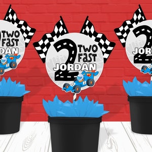 Two Fast Birthday | Second Birthday | Race Car Birthday | 2nd Birthday | Race Car Party | Two Fast Party | Number 2 Centerpiece | Car Party