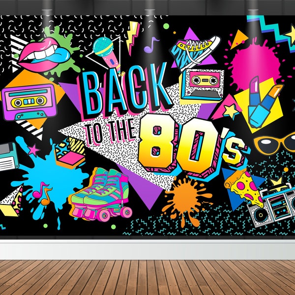 Decoraciones de Los 90's Feliz Cumpleaños, Telon de Fondo de Los 90's, Cartel de Fiesta de Nostalgia, Decoración de Fondo para Fiesta