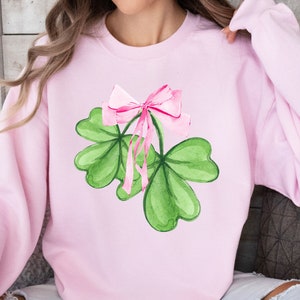 Coqueta PNG, Trébol del Día de San Patricio, Estética Coqueta, Lazo Rosa Suave PNG, Clipart, Sublimación de San Patricio, Chica Preppy, San Patricio