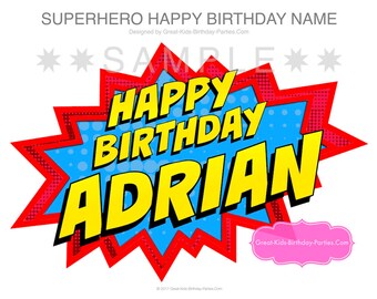 superhero happy birthday superhero