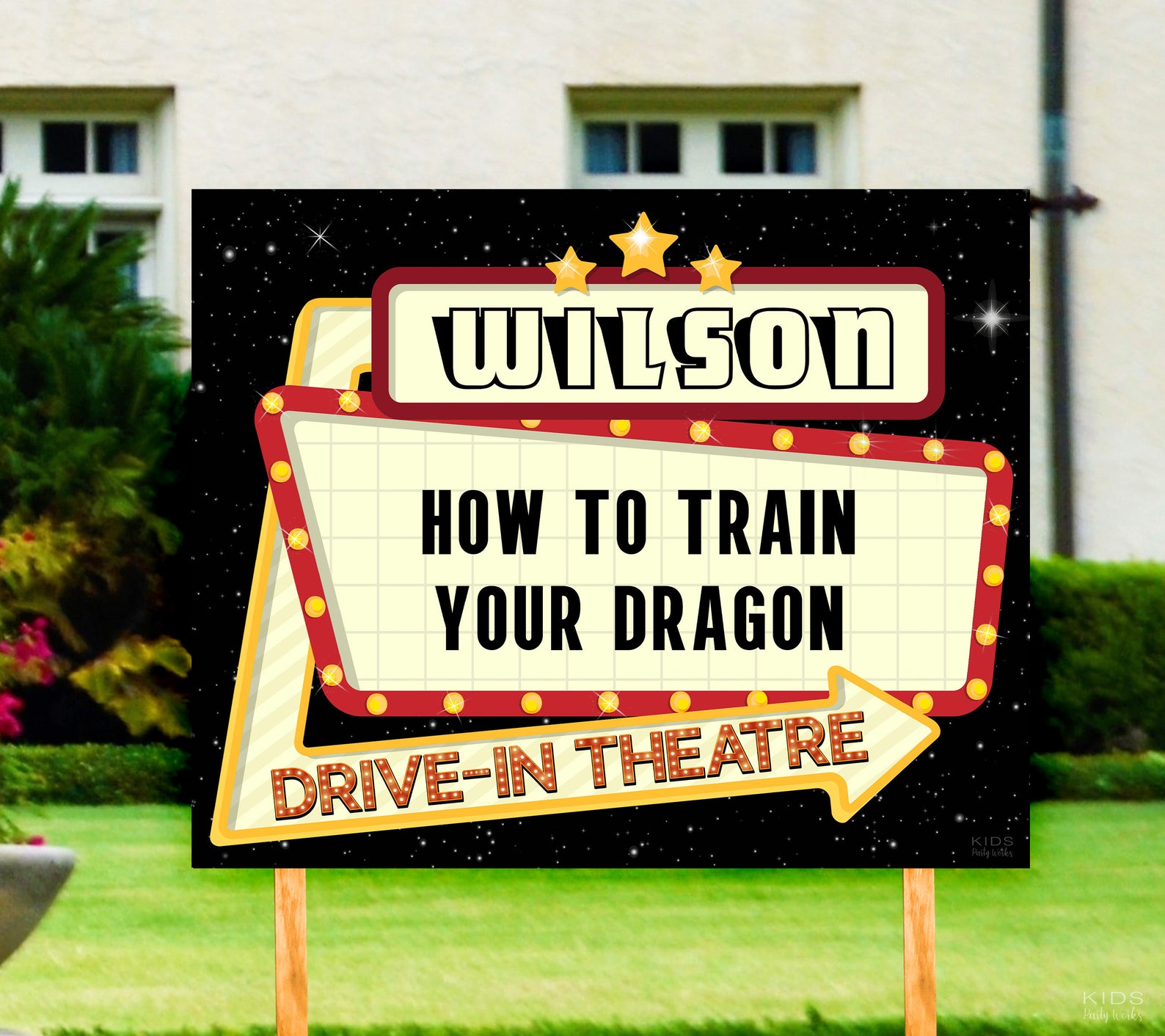 Drive In Sign Retro Drive-in Movie Backdrop Drive in Sign Movie Night Backdrop Movie ...