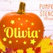 PRINTABLE Name Pumpkin STENCIL - Personalized Pumpkin STENCIL - Pumpkin ...