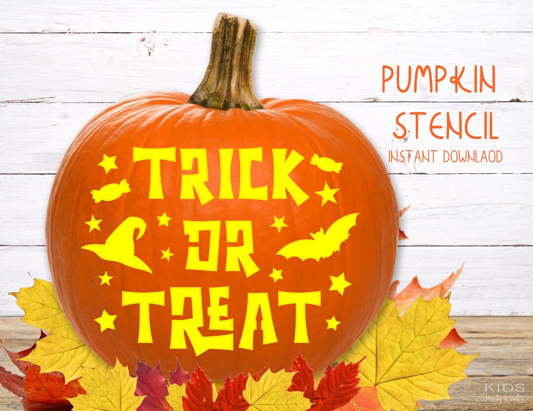 Printable Trick Or Treat Pumpkin Stencils Mom Wife Busy Life 