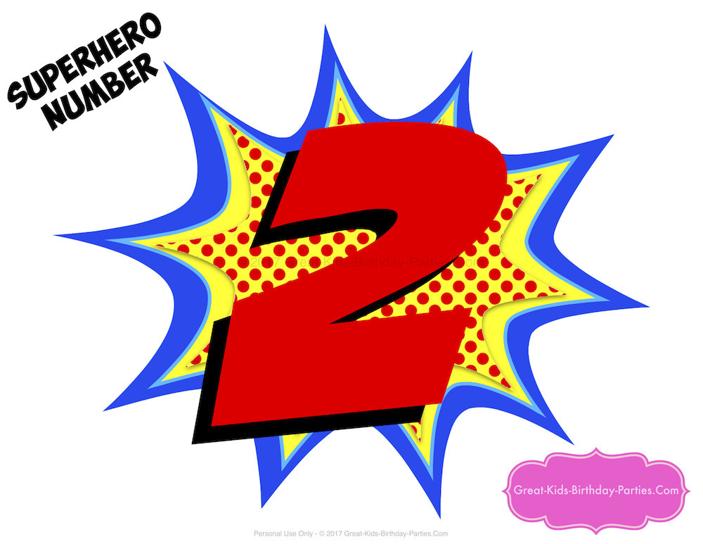 superhero number 2 superhero printables number 2 etsy