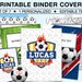 Kids Printable BINDER COVERS, Soccer Binder Covers, 1 Personalized ...