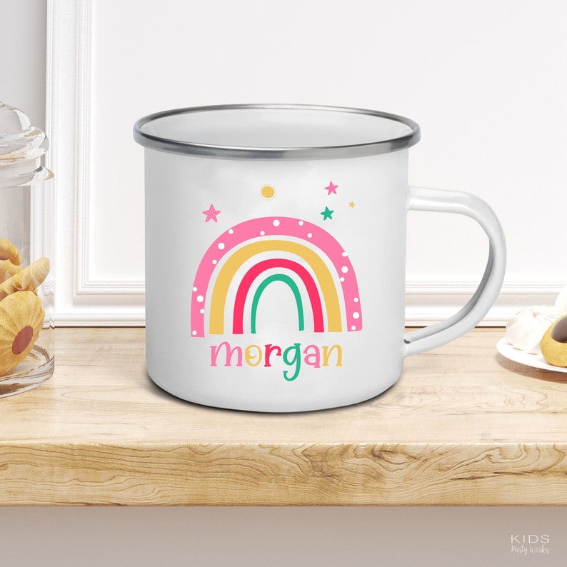 Enamel Mug Kids Personalized Cute Kids Mug Kids Enamel Mug Etsy