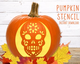 Sugar Skull Pumpkin - Etsy
