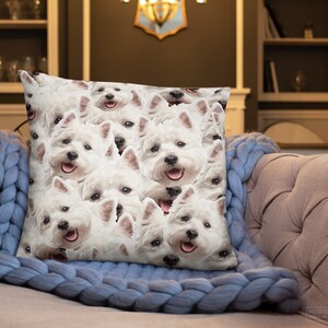 Personalisiertes Fotokissen, Personalisiertes Fotokissen, Hundekissen, Haustierkissen, individuelles Gesichtskissen (Person, Welpe, Katze), personalisiertes Geschenk