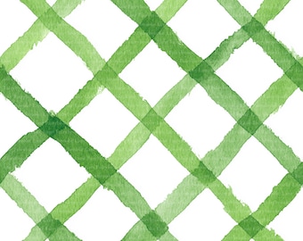 Green Lattice Seamless Pattern, Preppy Trellis Digital Paper JPG, Watercolor Lattice Pattern, Spring Geometric Pattern Seamless Paper