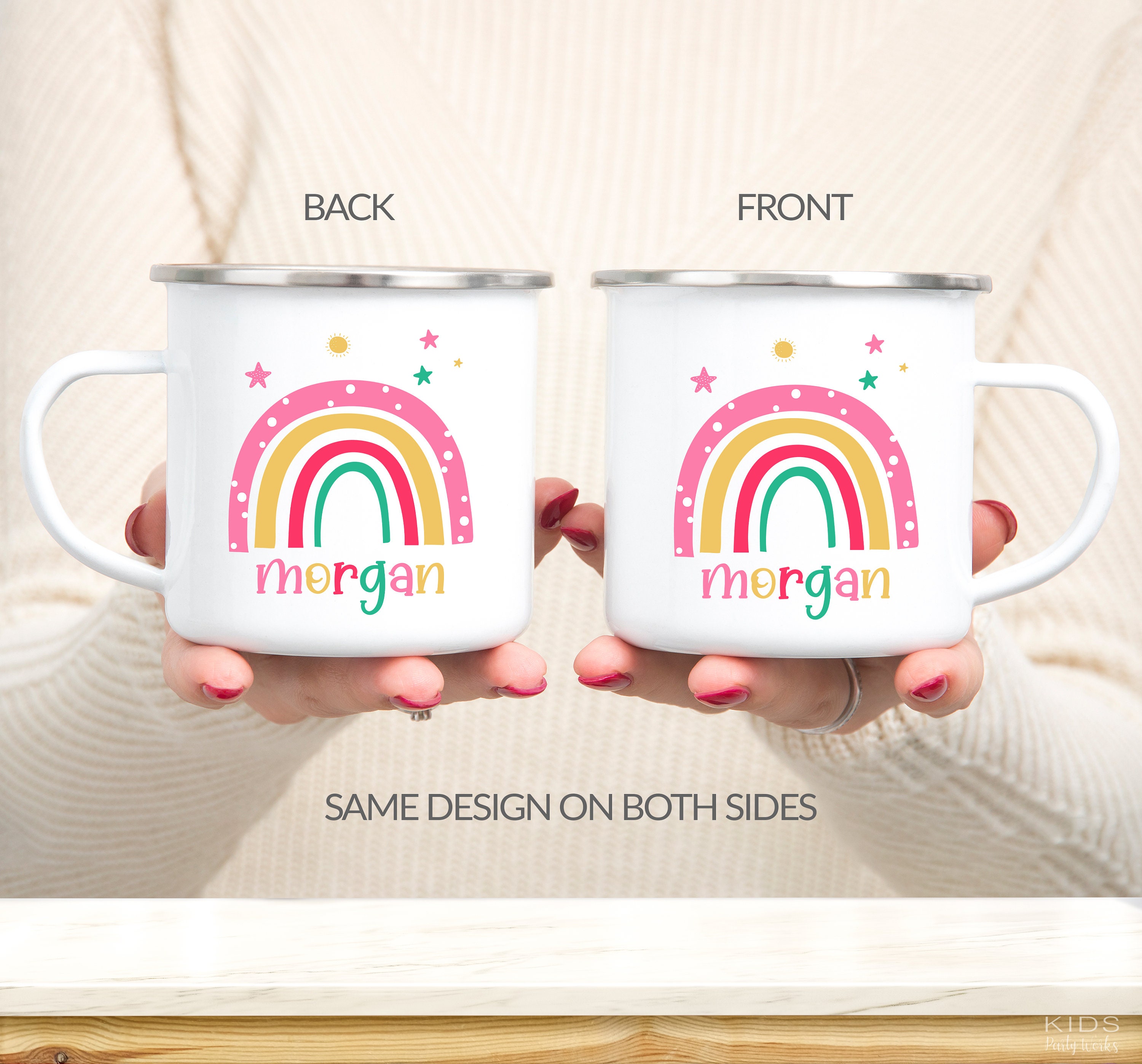 Enamel Mug Kids Personalized Cute Kids Mug Kids Enamel Mug - Etsy