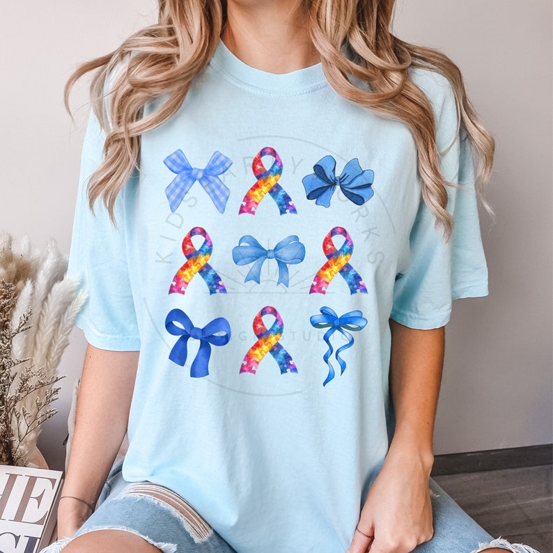 April Ribbons Autism PNG, in April We Wear Blue, Autism Ribbons & Bows, Autism ...